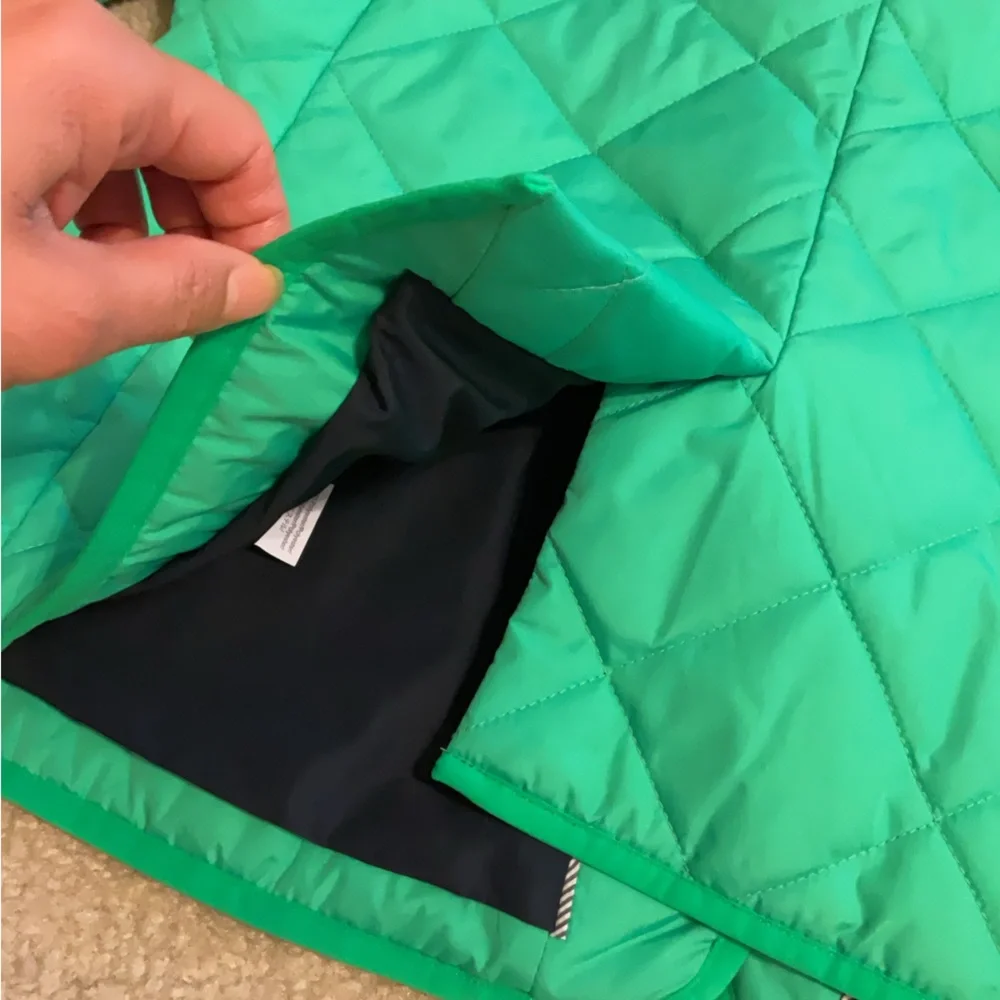 J. Crew Green Signature Water-Repellent Puffer Primaloft Lightweight Recycled XL - Picture 9 of 16